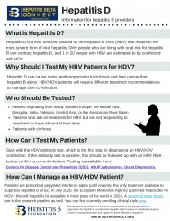 Hepatitis D Fact Sheet for Providers2