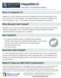 Hepatitis D Fact Sheet for Patients Short 1