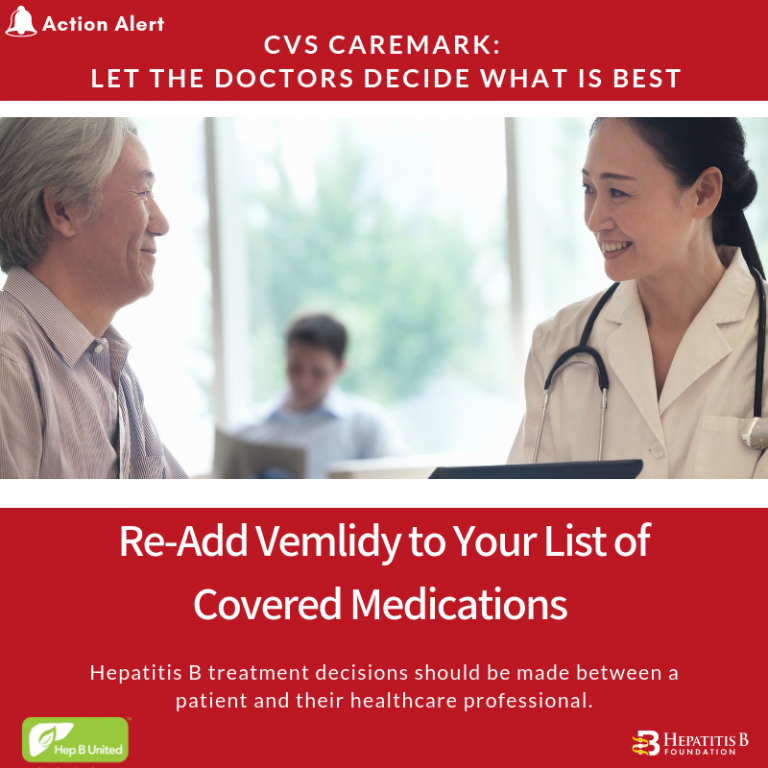 CVS Caremark ReAdd Vemlidy To Your Formulary Hepatitis B Foundation
